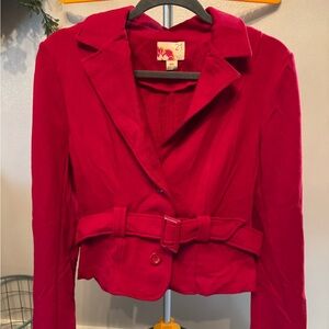 Forever 21 Vibrant Red Belted Blazer